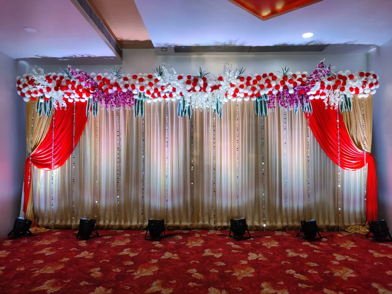 Tithee Banquets banquet hall and lawn decorated for a celebration