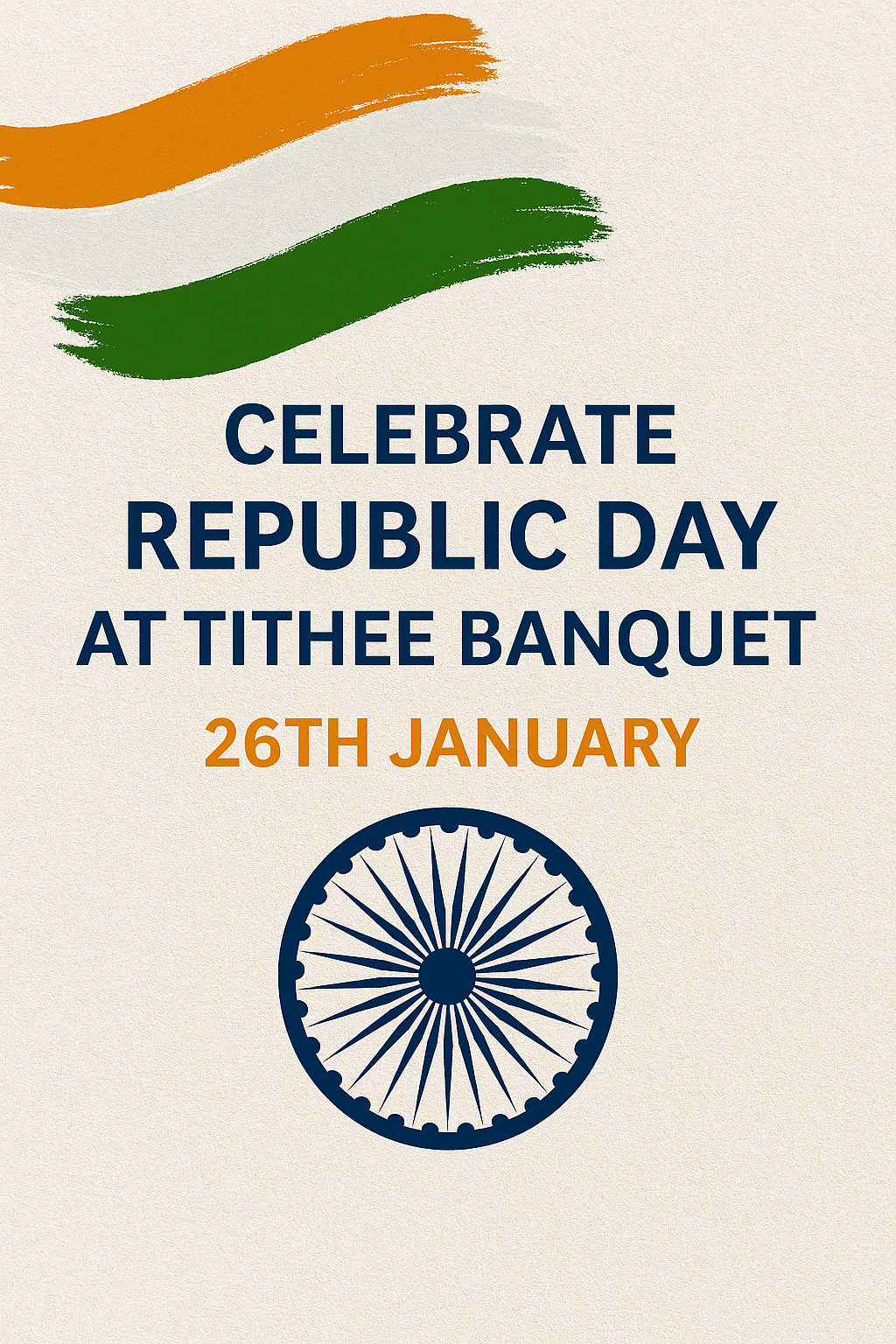 Republic Day Celebration at Tithee Banquets – 26th January 2026
